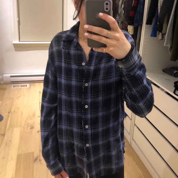 Sundry oversized flannel distressed size 1 - Picture 2 of 8